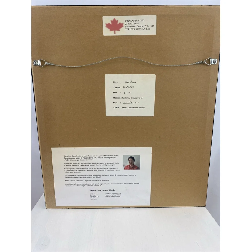 3D Paper Art Sculpture Picture Child With Clown Makeup 2003 Realistic Signed - Picture 12 of 15